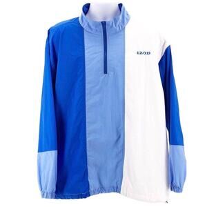 IZOD color block windbreaker jacket quarter zip pullover 90s 1990s vintage
